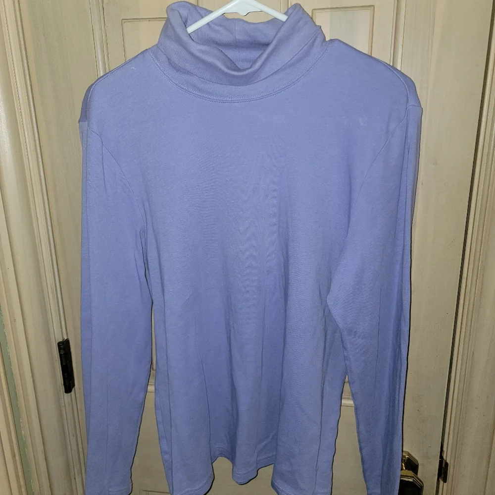 Misses Sz L Karen Scott Lilac Turtleneck Pretty Color